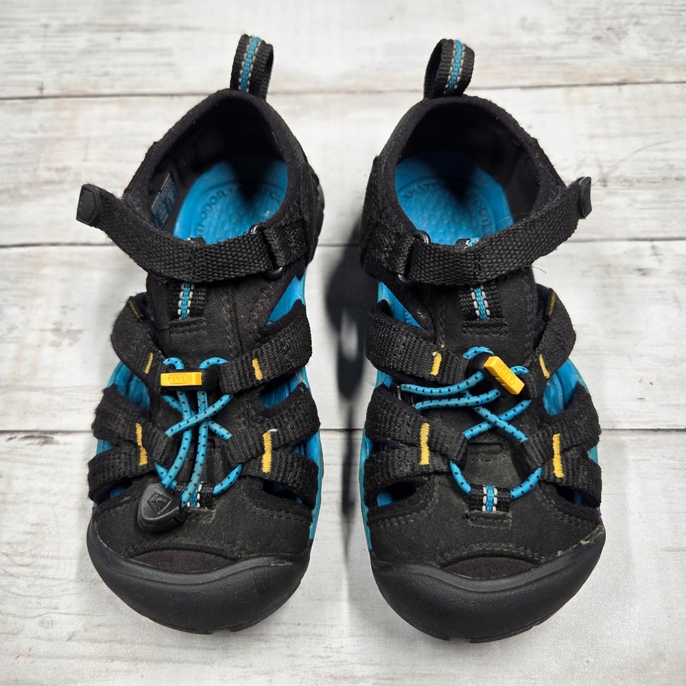 Keen Seacamp II CNX Hybrid Sport Sandal Unisex Kids 12 Black Blue 1025128